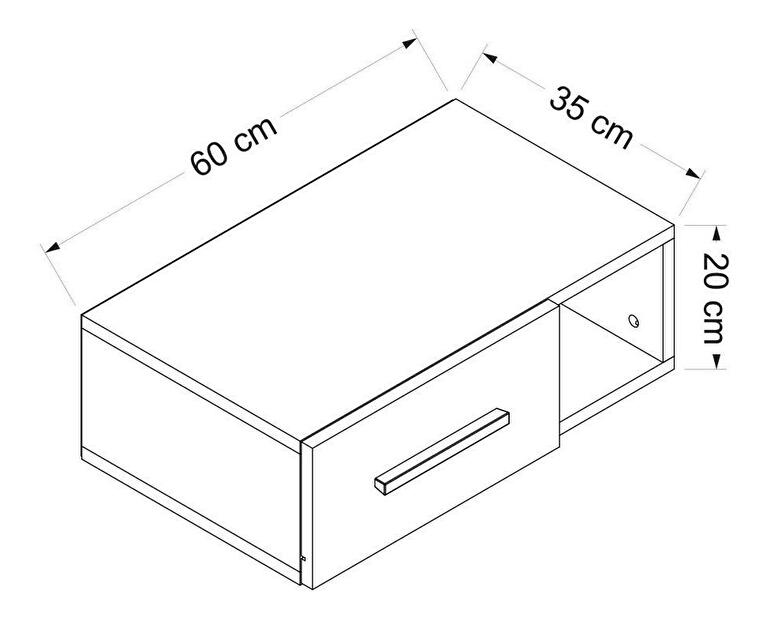 Dulap suspendat Nemake 4 (alb) 