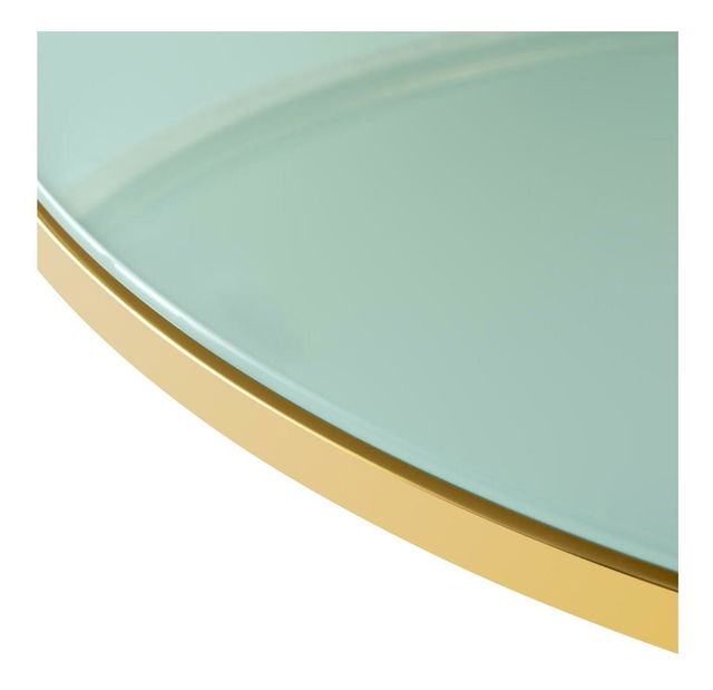 Măsuță cafea Eggerton (Marmură deschisă + crem + crom-auriu)