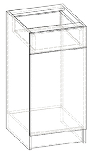 Dulap inferior de bucătărie Lenna LV-10 (sonoma deschis)