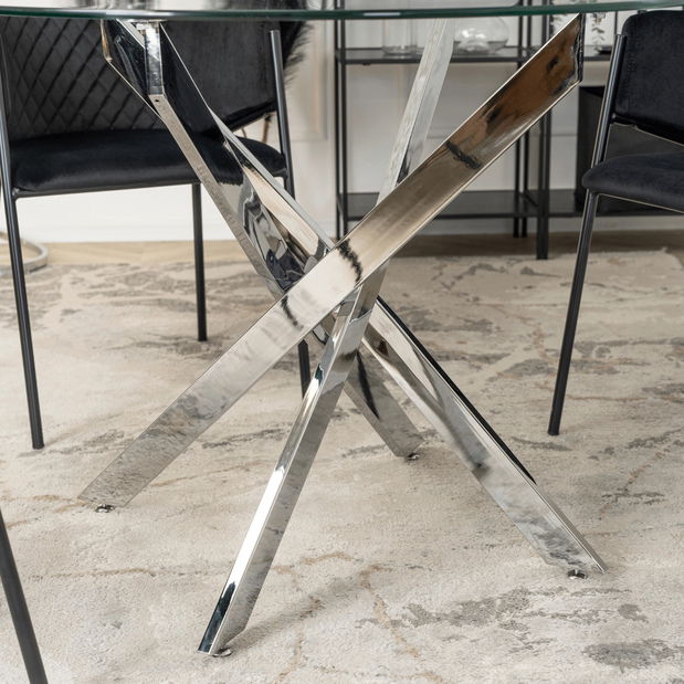 Jedálenský stôl Supremas 2 (chrómová) (pre 4 osoby)