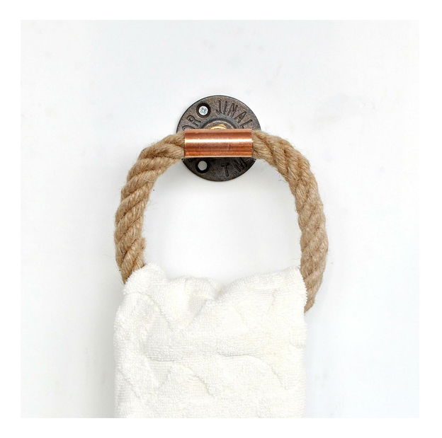 Nástenný vešiak Nenanu 46 (ružová + zlatá)