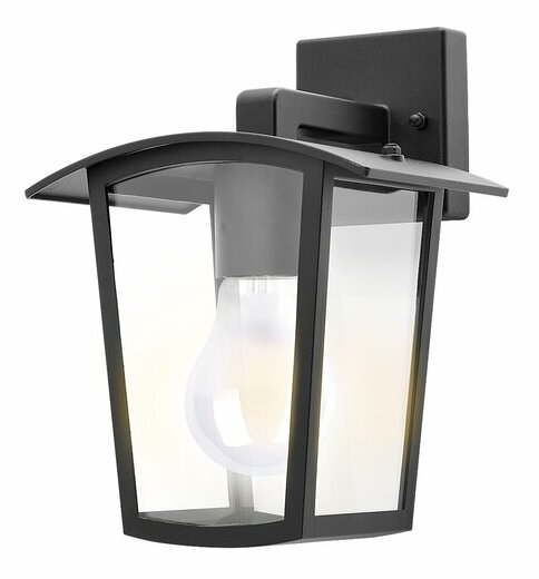 Kültéri fali lámpa Taverna (átlátszó + fekete)