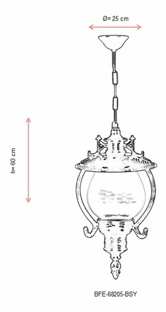 Lustră de exterior Astrid (Negru)