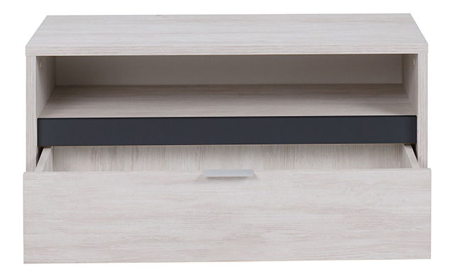 TV asztal Desayuno RTV1SZ (fehér tölgy + fényes grafit)