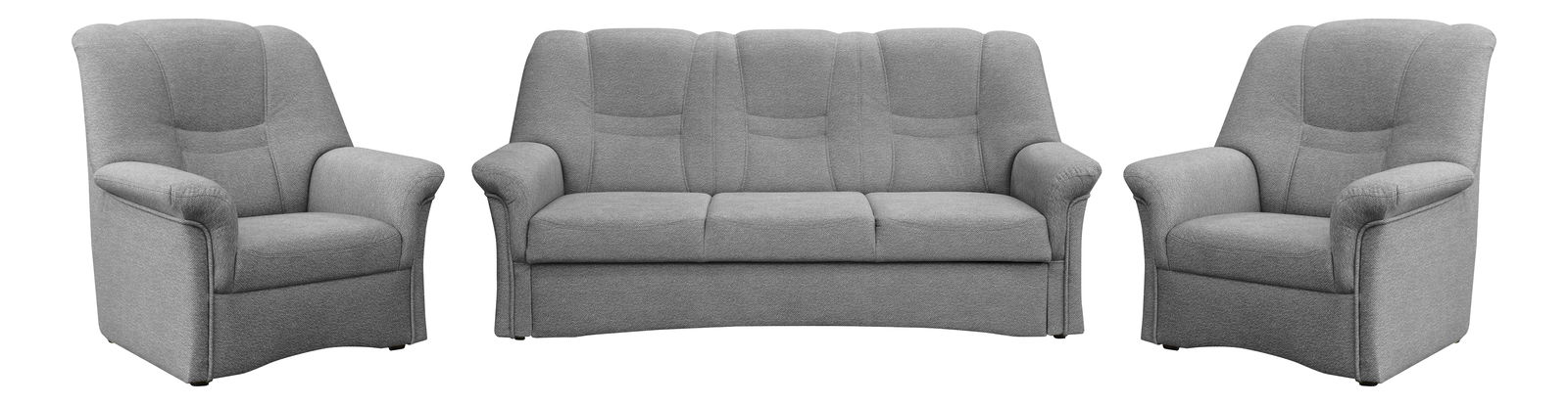 Set extensibil canapea fotolii 3+1+1 Aduna (gri închis)