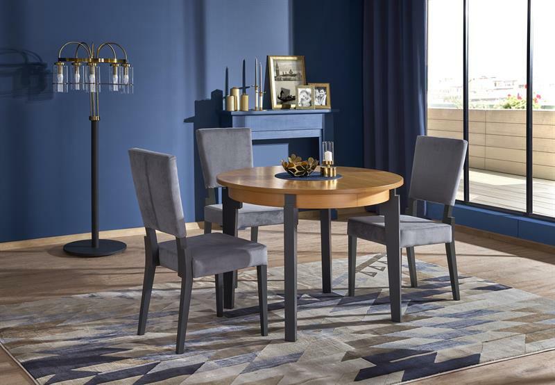 Széthúzható étkezőasztal 100-200 cm Saras (arany tölgy + grafit) (6 8 fő részére)