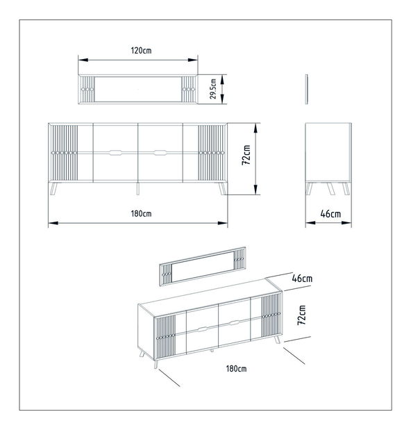 Ormarić Freya (bijela)