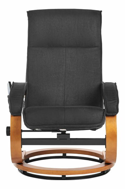 Masažna fotelja HEROND (umjetna koža) (crna)