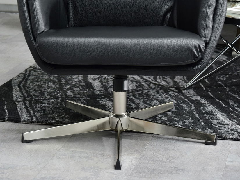 Fotelja Olef (crna + krom)