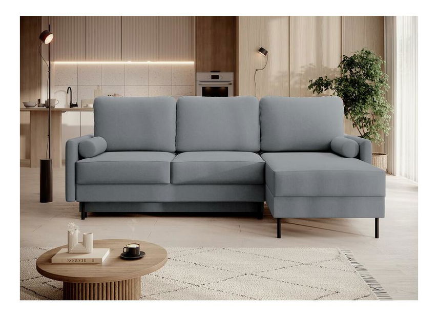 Rohová sedacia súprava Toblera L (sivá tmavšia)