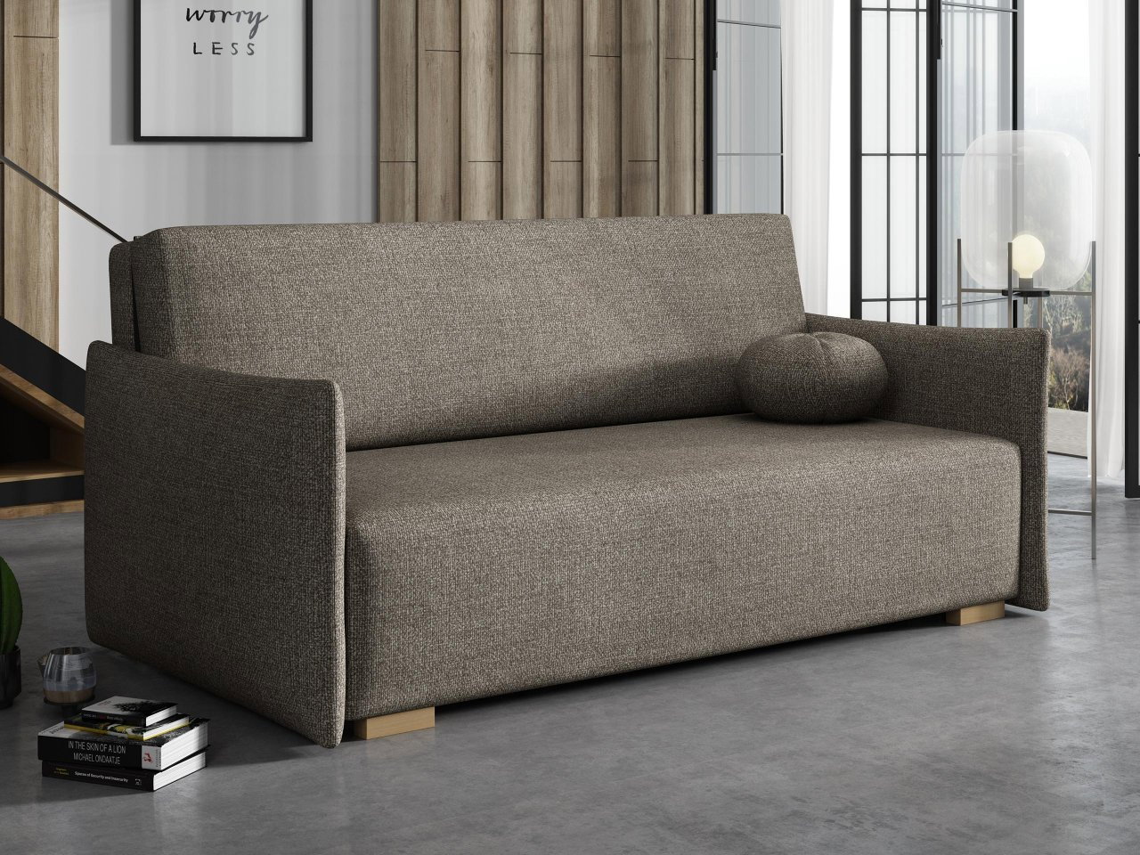 Sofa na razvlačenje Clovea Glov IV (smeđa) (s prostorom za odlaganje)