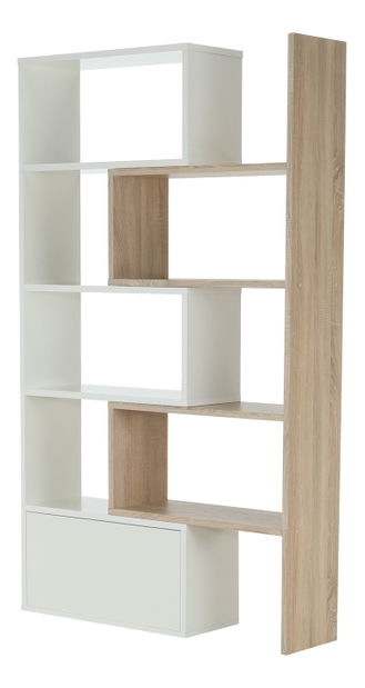 Polcos szekrény Unwest (fehér + sonoma tölgy) *kiárusítás