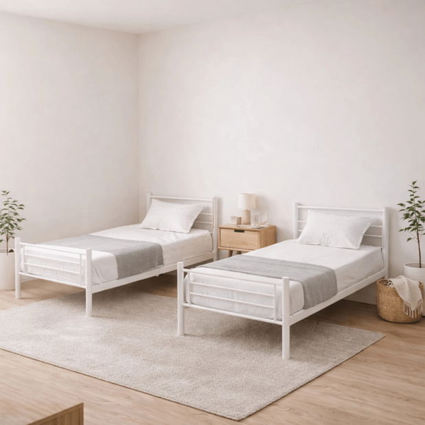 Dječji krevet na kat 90 cm Riverside (bijela) (s podnicom)