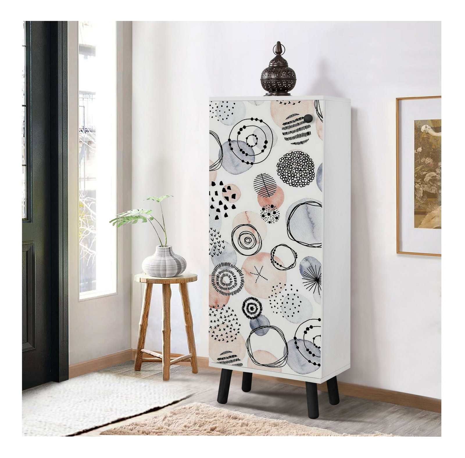 Cipőtároló (cipősszekrény) Beside 22 (fehér + fekete)