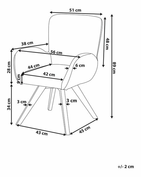 Fotel Bartow (fekete)