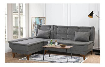 Kutna sofa na razvlačenje Syrma (tamnosiva) (L)