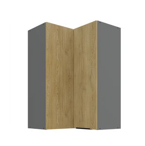 Dulap superior de bucătărie de colț Carminia 60x60 GN90 2F (90) (stejar cremona + antracit)