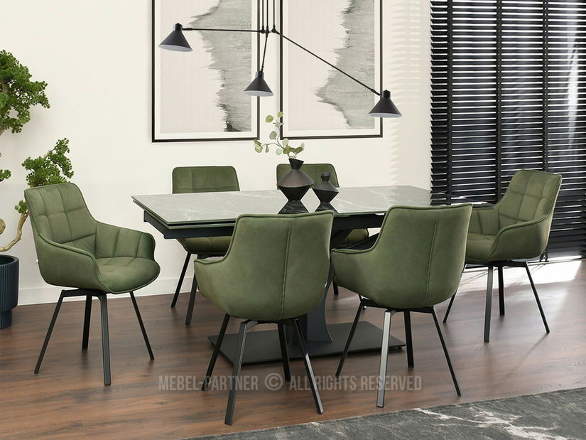 Scaun sufragerie Antiguas (verde + negru)