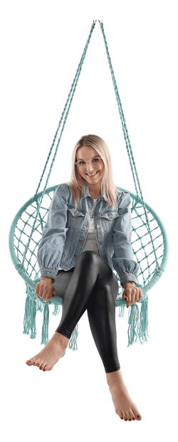 Závesné hojdacie kreslo Amarea (mentolová)