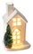 Porcelánový domček LED 11,5cm RXL 391 (biela)