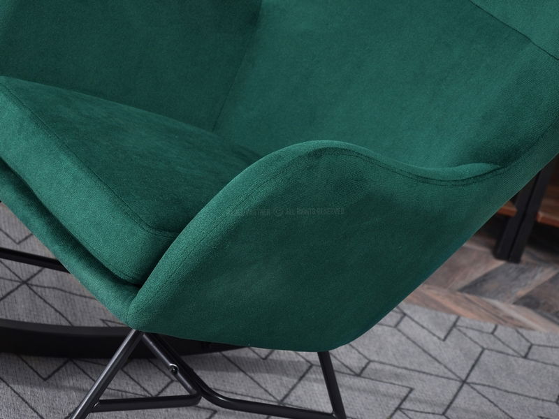 Fotelja Nesia (zelena + crna bukva)