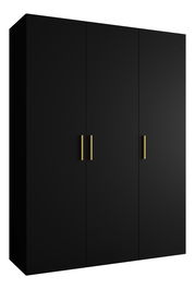 Ormar za garderobu 150 cm Borry 1 (crna + zlatna)