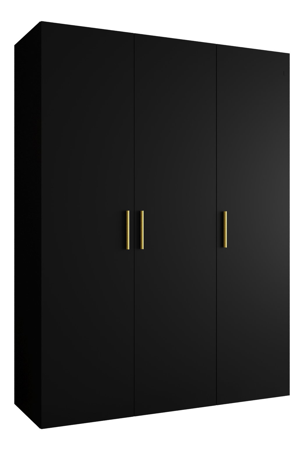 Dulap de haine 150 cm Borry 1 (Negru + Auriu)