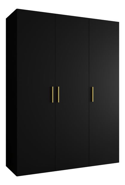 Ruhásszekrény 150 cm Borry 1 (fekete + arany)