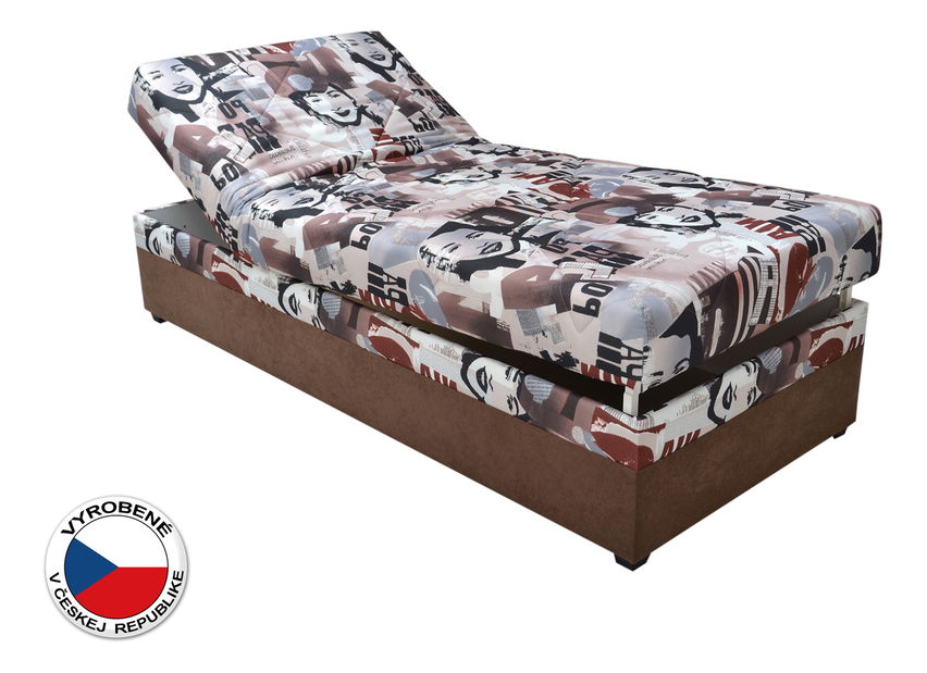Jednolôžková posteľ (váľanda) 90 cm Blanár Evelina (vzor News 08) (s roštom a matracom)