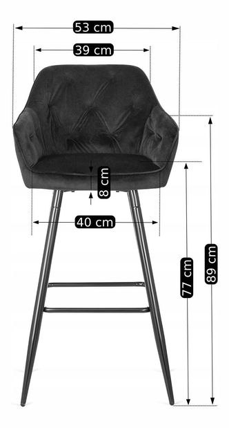 Bárszék Solicitamos (fekete) 