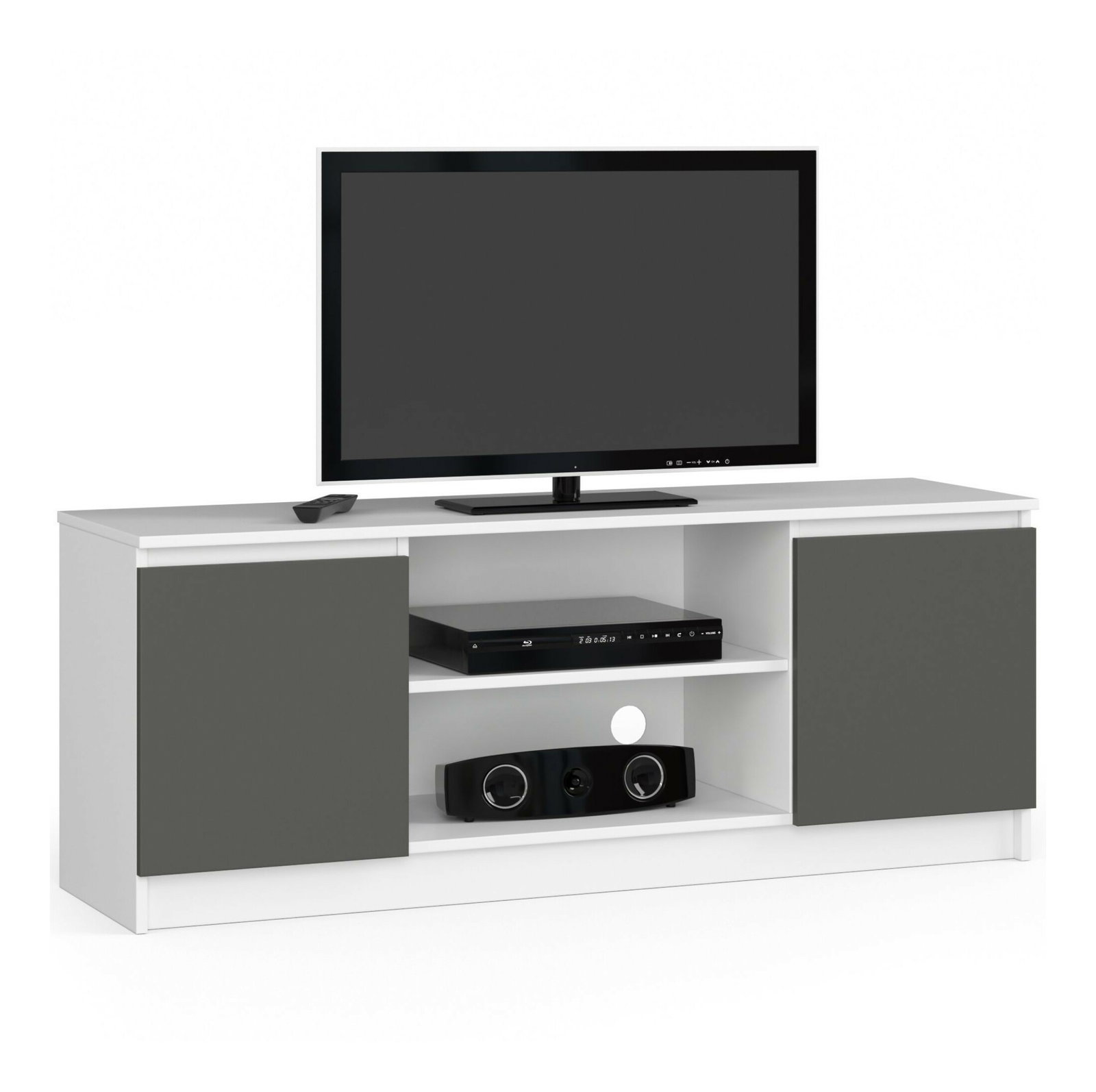 TV stolík Kenji (biela + sivá)