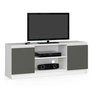 Masă TV Kenji (alb + gri)