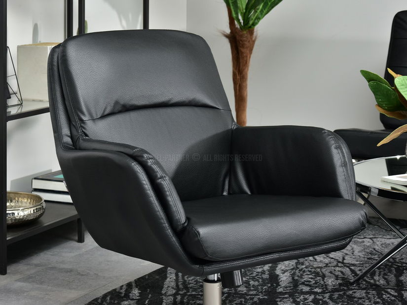 Fotel Olef (fekete + króm)