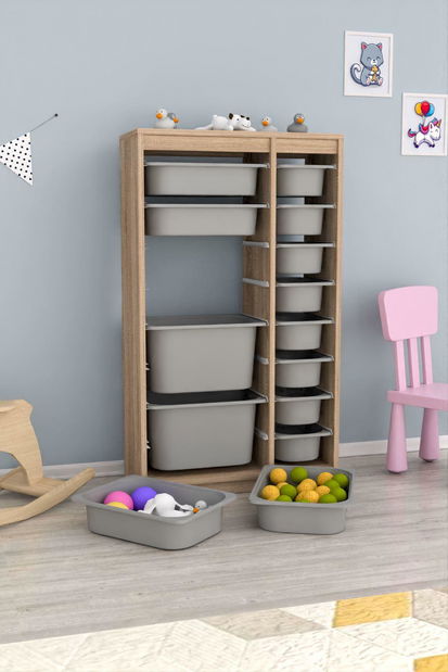 Organizator jucării Dremonka 6 (Stejar sonoma + Gri)