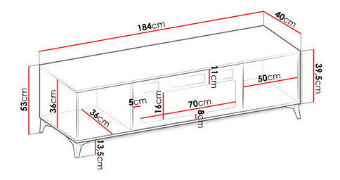 TV ormarić s kaminom Semprum 2D EF (pješčano bež + zlatna) 