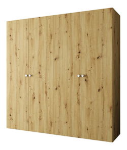 Ruhásszekrény 200 cm Parna 1 (artisan tölgy + ezüst)