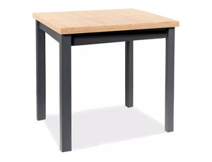 Jedálenský stôl Amonet 80 (čierna + dub artisan) (pre 4 osoby)