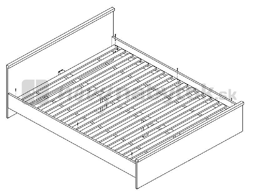 Manželská posteľ 160 cm BRW July LOZ/160