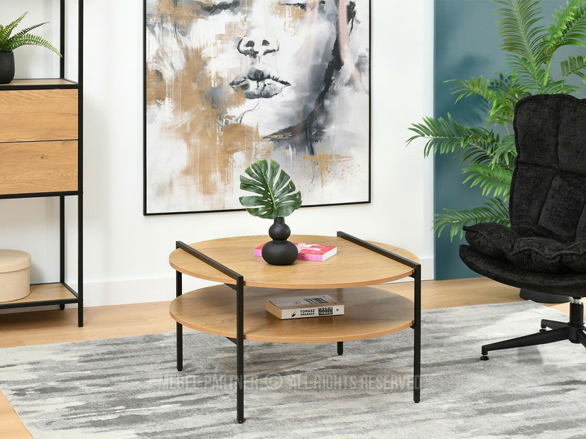 Măsuță de cafea Dario (stejar + negru)