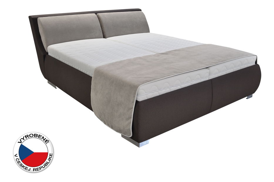 Manželská posteľ 180 cm Blanár Lyon (hnedá) (s roštom)