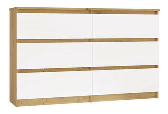 Komoda Musecalo 6 120 (hrast artisan + bijela)