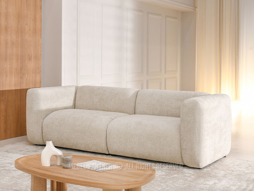 Canapea două locuri Baltza (bej + negru)