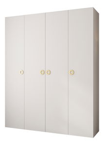 Ruhásszekrény 200 cm Carmela 40-1 (fehér + arany)