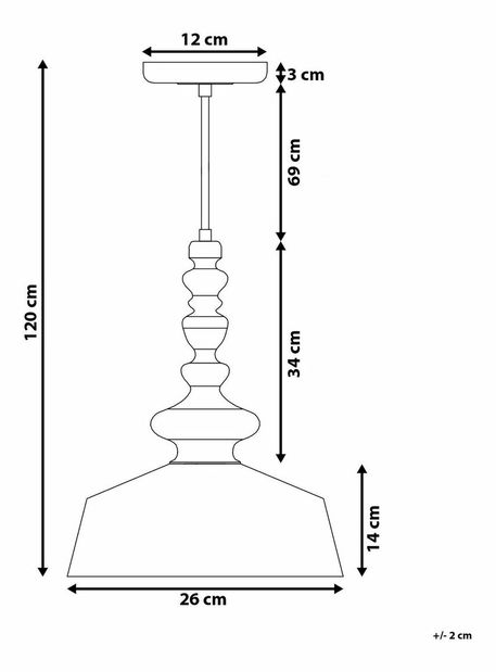 Závesná lampa Doriva (biela)