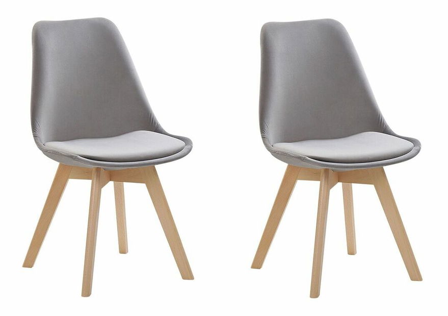Set 2 buc. scaune pentru sufragerie DOHA II (plastic) (gri)