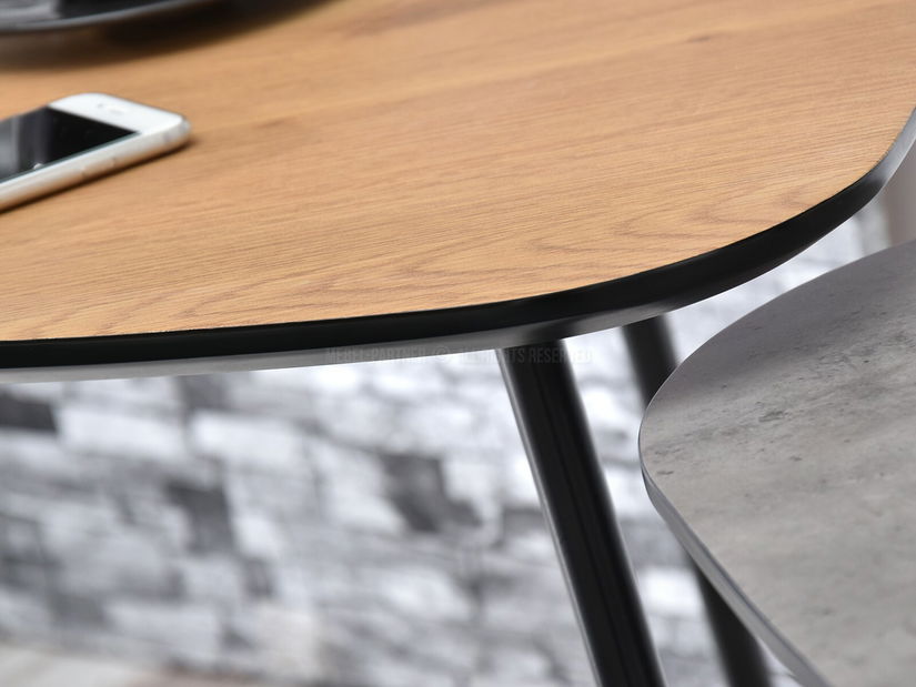 Konferenčný stolík Rossi Zest Xl (dub + čierna)