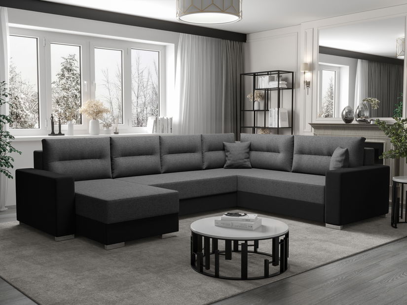 Colțar în formă de U Glide 3 (Gri închis + Negru) (D)