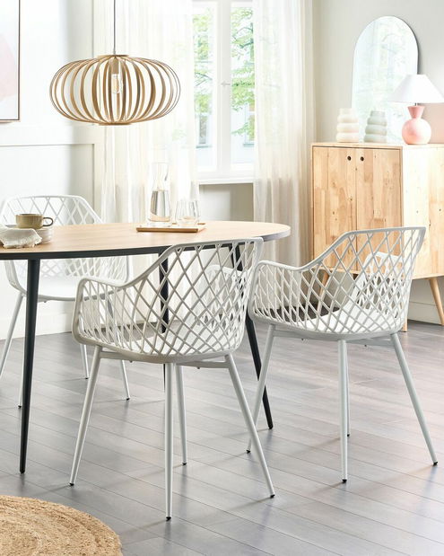 Set 2 ks jedálenských stoličiek Nasza (biela)