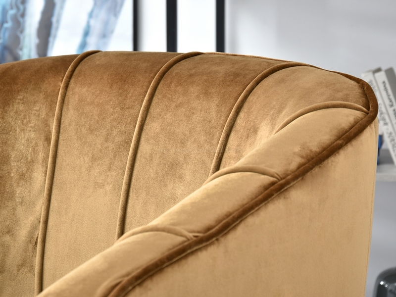 Kreslo Etimee F (zlatá + zlatá)