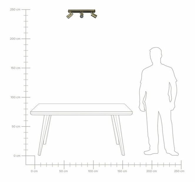 Mennyezeti lámpa Killi (sárgaréz)